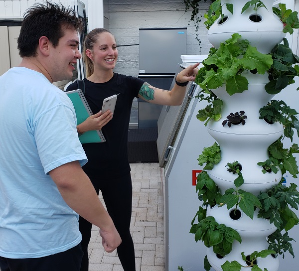 Athletes Looking at Healthy Garden